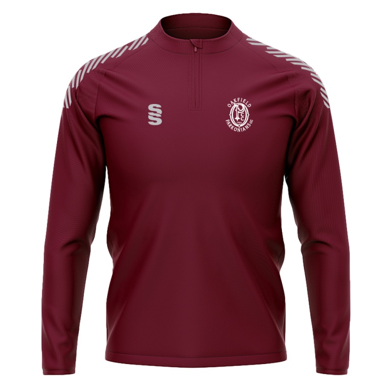 OAKFIELD PARKONIANS Elite 1/4 Zip Performance Top - Mens - Maroon